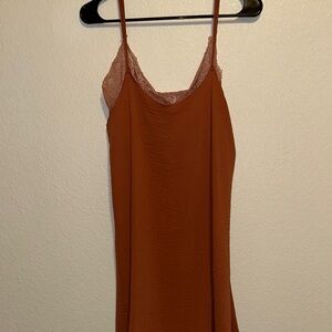 Kendall & Kylie Rust Midi Dress
